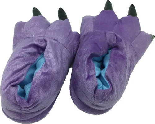 Vista 48 de Zapatos de casa cálidos de felpa con pies de animales para disfraz