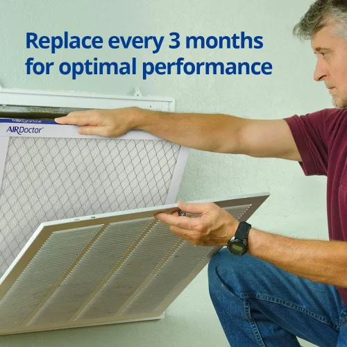 Vista 6 de AirDoctor Filtro plisado MERV 14 HVAC disponible en 6 tamaños. Captura el 96% de los contaminantes de 1 a 3 micras de tamaño. Captura las impurezas