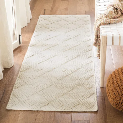 Vista 5 de SAFAVIEH Natura Collection - Alfombra decorativa de 2 x 3 pies, marfil y beige, hecha a mano, lana de Nueva Zelanda, ideal para zonas de alto
