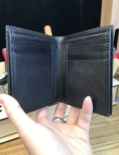 Vista 6 de CHERRY CHICK Cartera de piel de avestruz auténtica de piel de auténtica para hombre