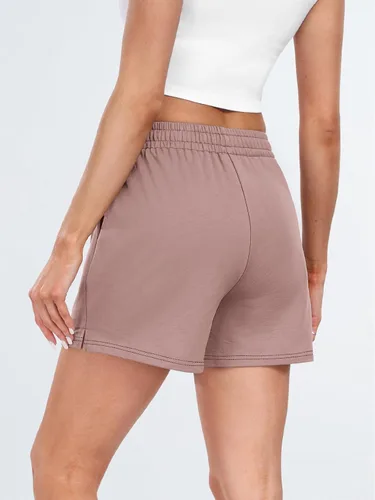 Vista 86 de AUTOMET Pantalones cortos deportivos para mujer, estilo casual, con cordón, cómodos, elásticos, de cintura alta, con bolsillos