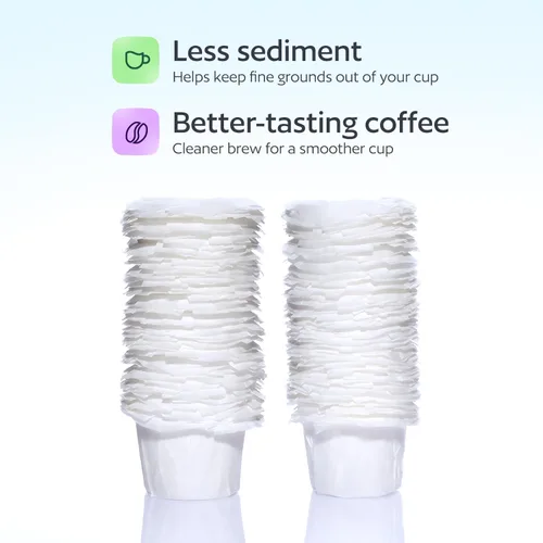 Vista 6 de 100 filtros desechables K Cup para Keurig reutilizables K, forros de papel de café para cápsulas recargables, café más suave, menos sedimentos