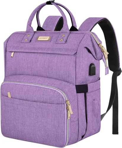Vista 8 de Mochila Bolsa de Almuerzo, Mochila Refrigeradora Aislada Caja de Almuerzo Mochila para Laptop con Puerto USB para Mujeres y Hombres, Negro, Mochilas