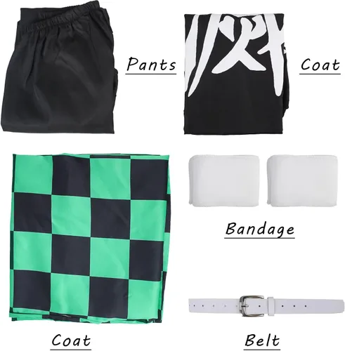 Vista 5 de Kimono de anime para cosplay, disfraz japonés, uniforme de fiesta de Halloween, traje completo para adultos, mujeres y hombres
