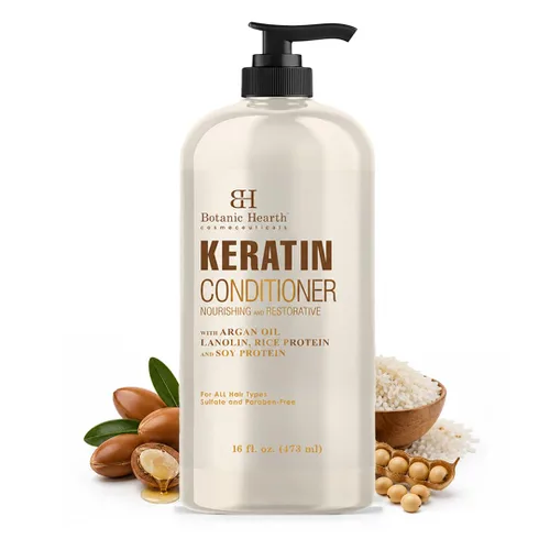 Vista 11 de Botanic Hearth Acondicionador de biotina con aceite de jengibre y queratina, para el crecimiento del cabello, con extracto de cúrcuma, aceite