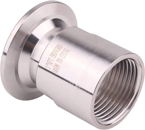 Vista 4 de Dernord - Adaptador de abrazadera triple de 1.5'' a abrazadera de rosca FNPT de 1 pulgada para tubería sanitaria