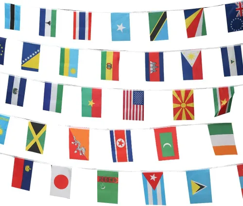 Vista 8 de Banderas de 100 países, bandera nacional de cadena internacional, bandera de países del mundo en todos los continentes, eventos deportivos