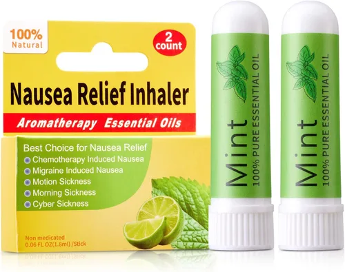 Vista 10 de Hion Inhalador para Alivio de Náuseas - Clavo, 100% Aceites Esenciales Naturales Aromaterapia para el mareo por movimiento y las mujeres