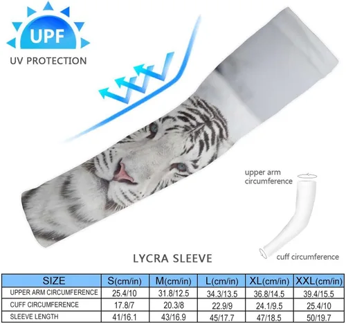 Vista 2 de Mangas de compresión de seda de hielo transpirables para hombres y mujeres, mangas de compresión de seda de hielo con protección solar UV