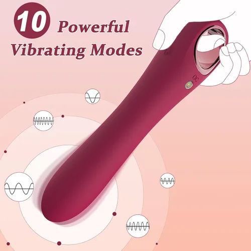 Vista 2 de Sex Toys - Consolador vibrador de punto G - Tuitionua - Juguetes de silicona ultrasuave para adultos con 10 modos de vibración, vibradores juguete
