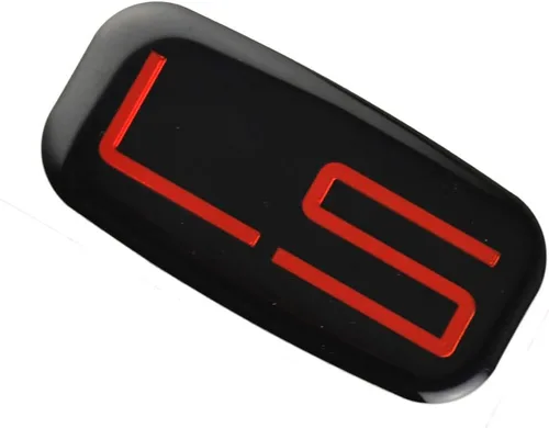 Vista 4 de 2 piezas LS Emblems 3D - Adhesivo de coche a cuadros para Chevrolet Silverado Tahoe Suburban 15036135 (rojo/negro)