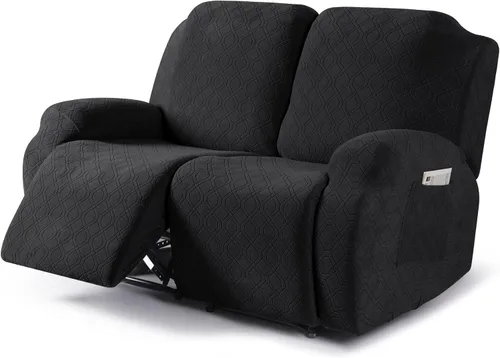 Vista 14 de VANSOFY Funda para silla reclinable, 3 piezas elásticas para silla reclinable, funda suave para silla reclinable, protector de muebles para perros