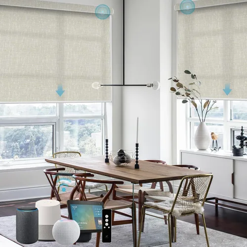 Vista 8 de SmartWings Persianas motorizadas con 5% de apertura, funcionan con Homekit Z-Wave Alexa SmartThings Google, persianas inteligentes con filtro de luz