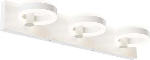 Vista 8 de Lámparas LED de baño, luces negras de tocador de 15 pulgadas, modernos apliques de pared acrílicos de 2 luces, accesorio de iluminación de pared