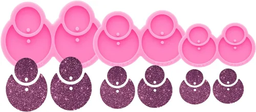 Vista 23 de 1 pieza de la serie de Navidad Mini Ear Studs árbol de Navidad/rompecabezas/notas musicales pendientes de resina molde de silicona, joyería DIY