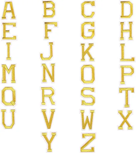 Vista 12 de Locomo - Parche para planchar con letras individuales del alfabeto, parche bordado de la A a la Z, insignia de nombre, adorno de apliques