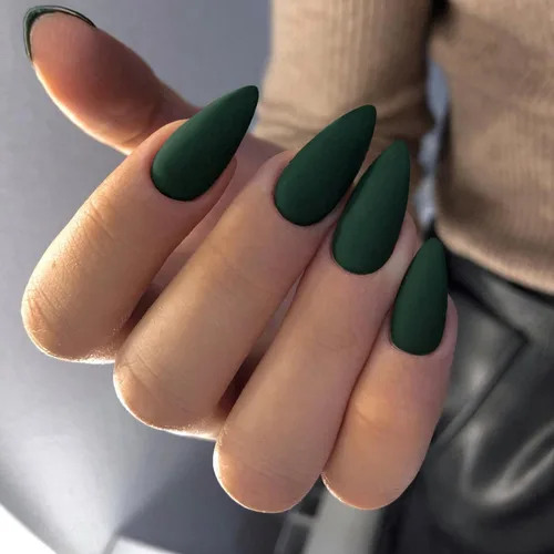 Vista 19 de Uñas postizas de presión con forma de almendra rosa de longitud media estilo stiletto, uñas artificiales de gel suave reutilizables acrílicas