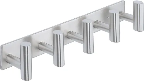 Vista 9 de Alise - Perchero negro para sombreros y abrigos con 3 ganchos para montaje en pared Self Adhesive or Wall Drilling,Wall Hooks for Hanging Robes