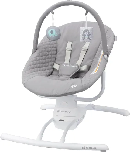 Vista 13 de Baby Trend NuMotion Infinity Swing - 5 modos de movimiento, control de pantalla táctil, control remoto, multiposición reclinable, juguetes colgantes