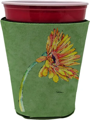 Vista 2 de Caroline's Treasures 8850CC Abeja en lata o botella dorada, funda lavable para bebidas, soporte aislado para bebidas, multicolor