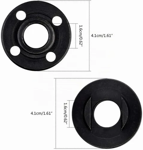 Vista 3 de Topbuti Llave angular de brida de amoladora, tuerca de bloqueo de metal para compatible con Dewalt Milwaukee 193465-4 Bosch Black Decker Ryobi
