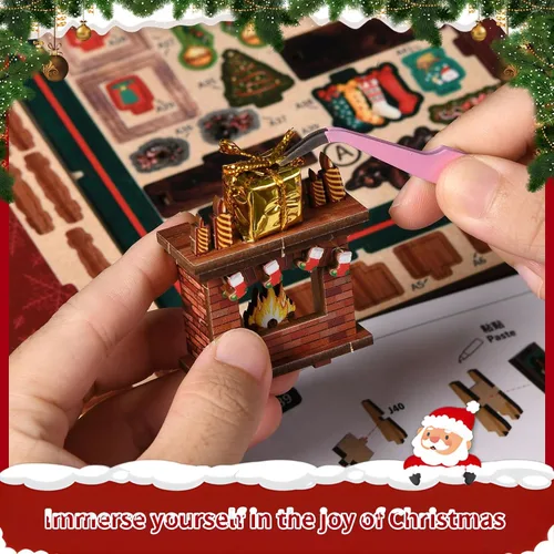 Vista 5 de Kit de Rincón de Libros para Adultos, Rompecabezas de Madera 3D DIY en Miniatura Kit Booknook con Luz LED con Sensor, Decoración de Estantería