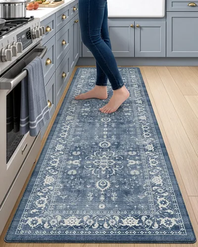 Vista 35 de DEXI Alfombrillas de cocina acolchadas antifatiga, 24 x 87 pulgadas, color Beige claro