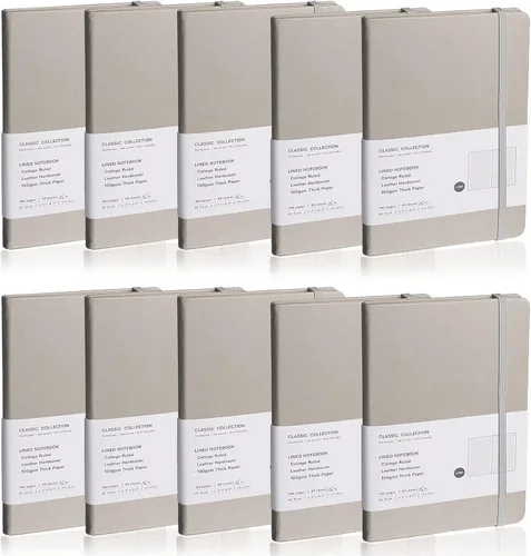 Vista 13 de Cuaderno rayado con tapa dura para hombres y mujeres – Cuadernos para escribir, trabajo, escuela, hogar y notas diarias, 160 páginas – Tamaño A5