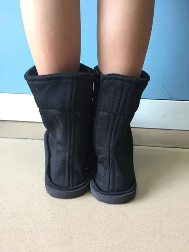 Vista 4 de Zapatos de cosplay de talla de EE. UU. para Halloween, color negroazul adultoniño..