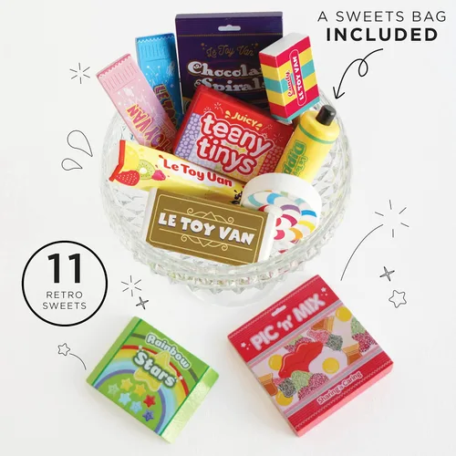 Vista 5 de Le Toy Van - Juego de comida de madera para jugar con dulces de simulación Juguete de madera para niños Ideal como regalo - Adecuado