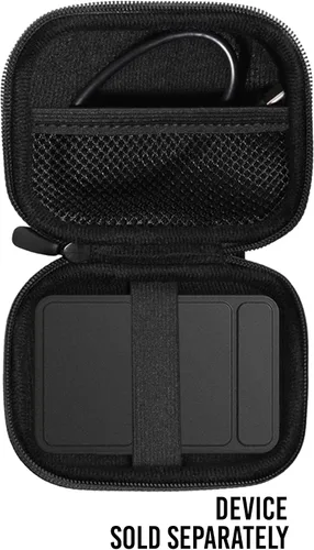 Vista 3 de Alltravel Funda tamaño palma para cargador portátil inalámbrico magnético plegable, compatible con Yiisonger, Anker 622/633, AOGUERBE, podoru (negro)