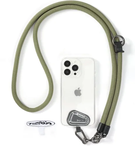 Vista 17 de Cordón para teléfono celular ×1, Pestaña de sujeción ×2, Correa de teléfono ajustable universal, Cruzada, Cordón para el cuello, Correa de cuerda
