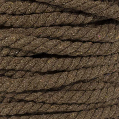 Vista 69 de Cuerda de algodón trenzado súper suave de 3 hebras (negro, 1 pulgada x 10 pies)