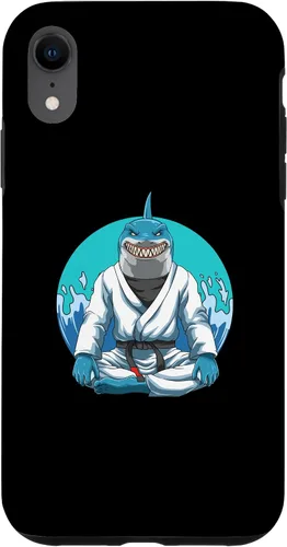 Vista 24 de iPhone 12 Pro Max Jiu Jitsu Shark con Gi - Estuche de agarre y judo