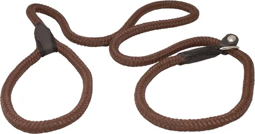 Vista 9 de Dogs My Love Collar y correa ajustables de cuerda de nailon para perro de 6 pies de largo (pequeño: 1/4" (6 mm), marrón)