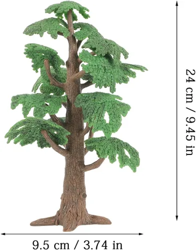 Vista 2 de Kisangel Juguete de árbol de paisaje, mini modelo de ciprés de pino, árbol simulado de 9.44 pulgadas para niños, decoración de oficina en el hogar