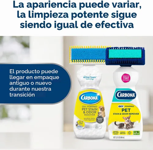 Vista 8 de Carbona Oxy-Powered - Removedor de manchas y olores de mascotas Limpiador de alfombras para mascotas 13.5 onzas