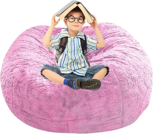Vista 69 de BCU Funda para Silla Puf Ultra Suave Esponjosa de Piel Sintética Falsa Funda para Puf de Felpa Funda para Sillas de Sala de Estar para Adultos