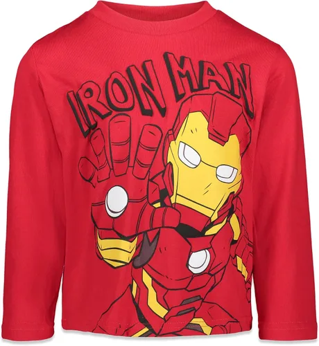 Vista 4 de Marvel Avengers - Paquete de 3 camisetas gráficas de manga larga color verde