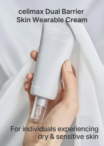 Vista 2 de celimax Crema de Doble Barrera Skin Wearable Crema Hidratante Facial de Larga Duración con Ceramidas, Ácido Hialurónico, Hidratante, Humectante