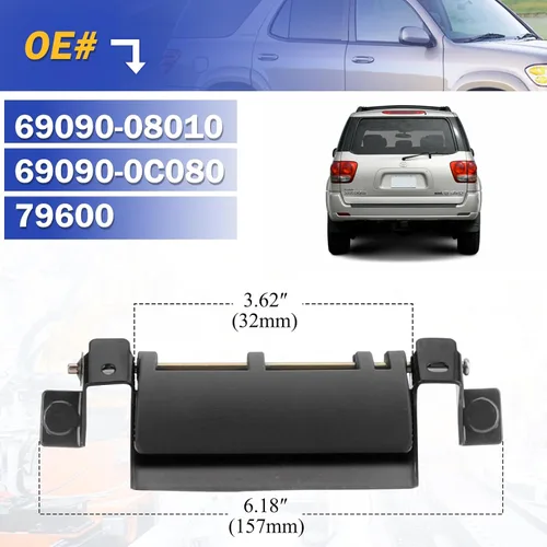 Vista 6 de X4XZ 69090-08010 - Manija de puerta trasera para Toyota Sienna 1998-2003, Toyota Sequoia 2001-2007 reemplaza 69090-0C080, 79600