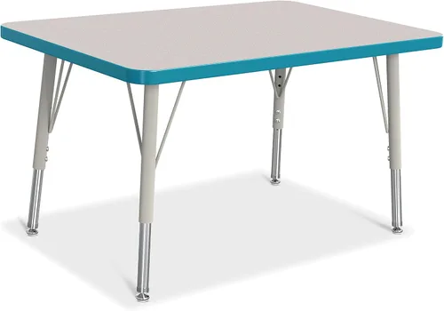Vista 56 de Berries Mesa rectangular para actividades, altura E, Gris/Negro/Negro, 1