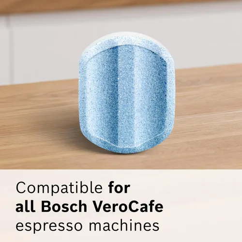 Vista 6 de Bosch Tabletas descalcificadoras para máquinas de café espresso VeroCafe, descalcificador y limpiador 2 en 1, elimina la cal y la acumulación