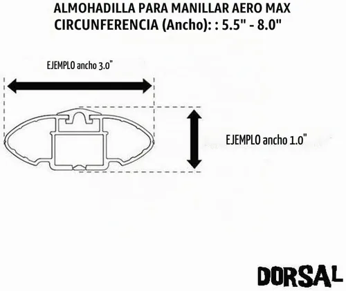 Vista 6 de DORSAL Aero - Almohadillas para portaequipajes de techo para barras transversales de fábrica y anchas - Paquete de 2 para tablas de surf, kayaks