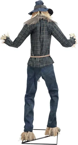 Vista 8 de Spirit Halloween 6 pies Strawman Animatrónico, Multicolor