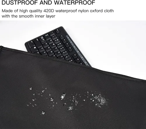 Vista 9 de Funda antipolvo para teclado universal de computadora, funda de PC para teclados mecánicos de juegos de tamaño completo, teclados de 108 teclas