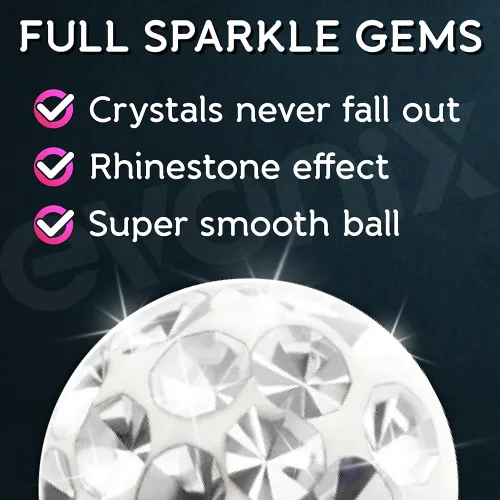 Vista 4 de Evonix 2pc 16g Curved Barbell 10mm Crystal Nipple Ring Cartilage Rook Daith Eyebrow Helix Ferido CZ Gems