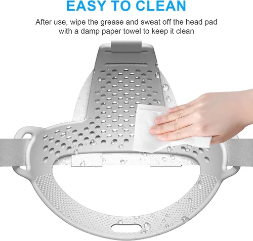 Vista 4 de AZURAOKEY Comfort Head Strap Accessories Compatible with Meta Quest 3, TPU Head Strap Pad Cushion Replacement Headband Cushion Reduce Pressure for