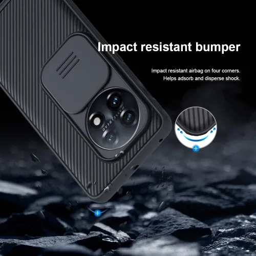 Vista 5 de Nillkin Funda para OnePlus 11 5G - Funda CamShield Pro con cubierta de cámara deslizante, funda delgada a prueba de golpes para OnePlus 11 2023