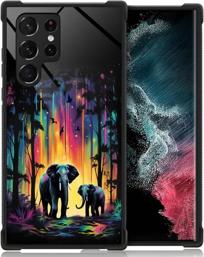 Vista 42 de Funda compatible con Samsung Galaxy S23, diseño de elefantes africanos, diseño increíble a prueba de golpes, antiarañazos, carcasa trasera